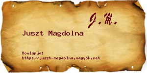 Juszt Magdolna névjegykártya