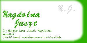 magdolna juszt business card